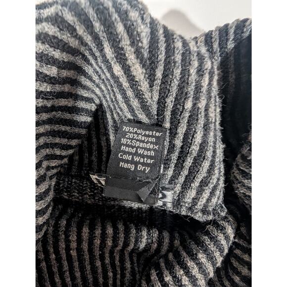 Clara Sun Woo Top Womens XL Gray Ribbed Cowl Neck Top - Picture 6 of 9